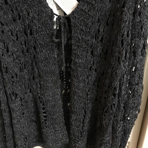 Cardigan tunica maglione manica lunga Chicos grigio nero tessuto aperto nuovo con etichetta tg 3 - Foto 10 di 10