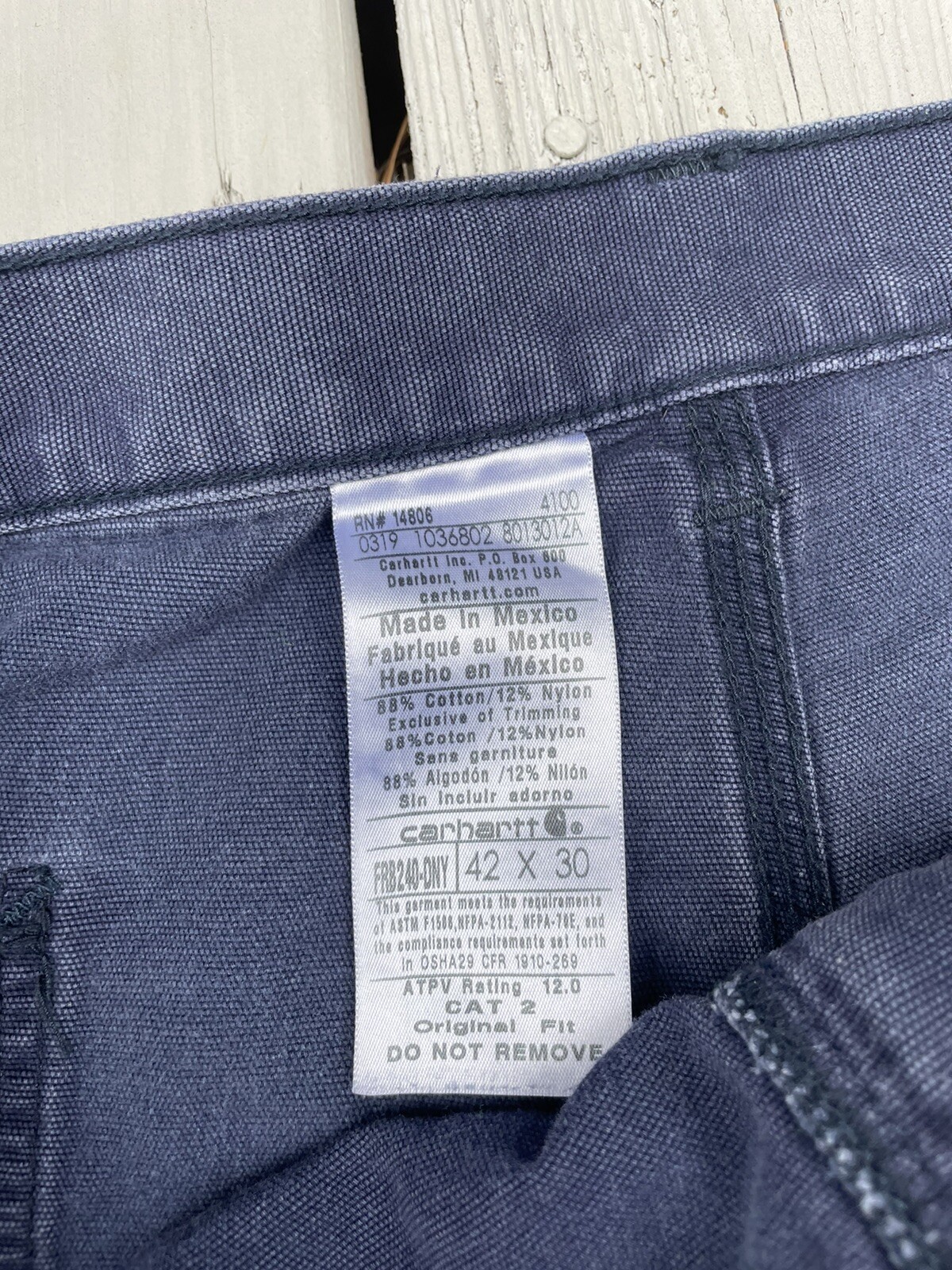 Carhartt Men’s Cargo Work Pants Fire Resistant Size 4… Gem