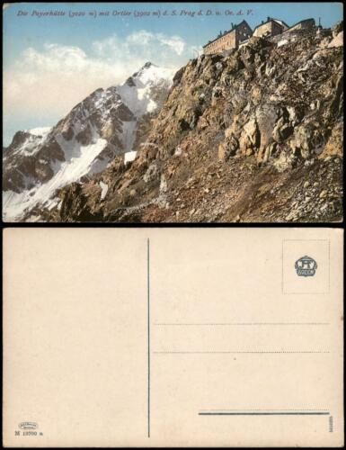 Carte postale Payerhütte (3020 m) avec Ortler (3902 m) 1910 - Photo 1/3