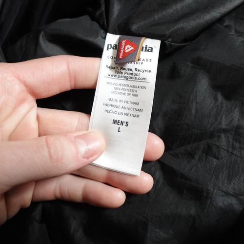 Patagonia Nano Puff Jacket Mens Large Black Full Zip Primaloft Puffer Quilted - Picture 6 of 17