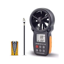 BTMETER BT-100 Handheld Anemometer, Digital Wind Speed CFM Meter Gauge Air Fl...