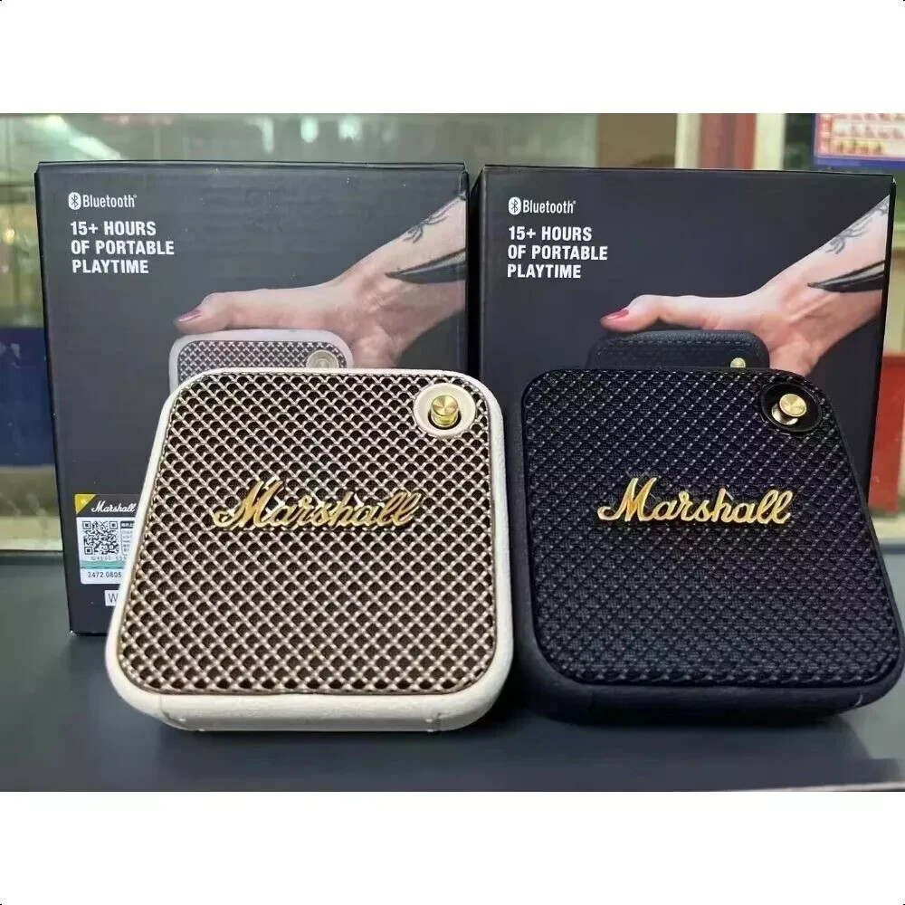 Marshall Willen Portable Bluetooth Waterproof Speaker - Cream (New Sealed)-image