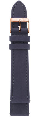 Gv2 By Gevril Rose Gold Buckle Navy Blue Suede