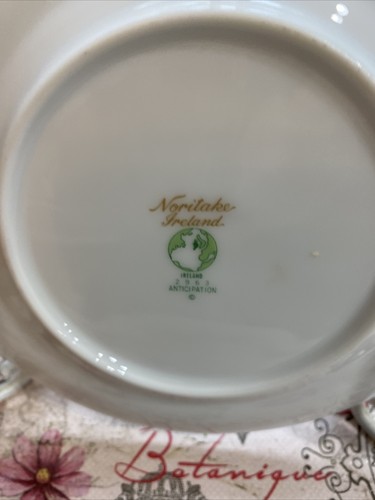 Noritake Ireland 2963 ANTICIPAZIONE Piatto Pane e Burro Rosa Blu Fiore 6 1/4" - Foto 4 di 4