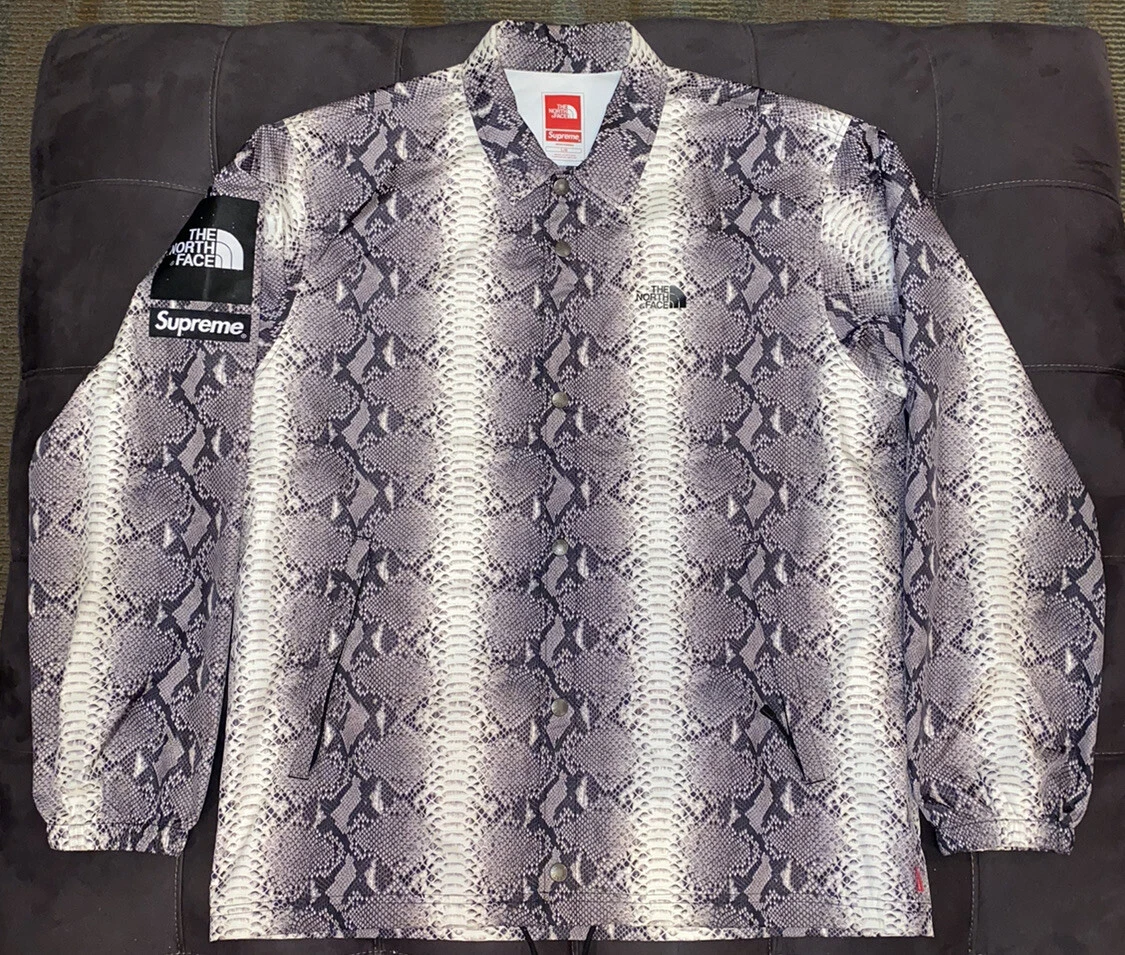 Veste d'entraîneurs en peau de serpent collée Supreme The North Face noire grande L SS18 1