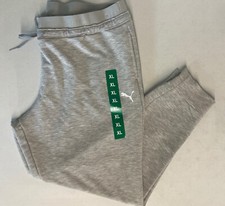 PUMA Womens Sport Track Pant Joggers SweatPants Ladies GREY Double Waistband XL