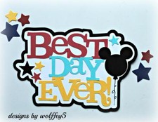 CRAFTECAFE DISNEY KID TITLE premade paper piecing scrapbook die cut piece album