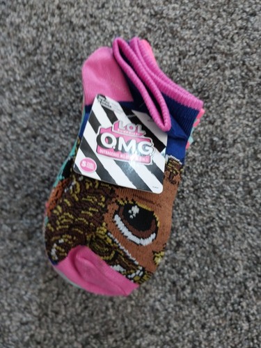 LOL Surprise 5 Pairs Kids Socks OMG Outrageous Millennium Girl 10 - 4 New - Picture 12 of 15