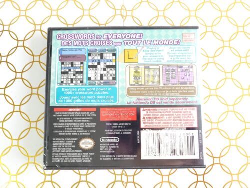 Brand NEW Crosswords DS (Nintendo DS, 2008) CIB, Authentic, Factory Sealed - Picture 2 of 7