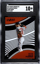 2023 Panini Chronicles Clear Vision #22 Dustin Pedroia RED /100 SGC 10 GEM MINT