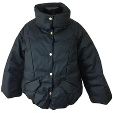Paul Costelloe Living Studio Down Jacket Coat 14 Navy Blue Short Polka Dot Bwwot