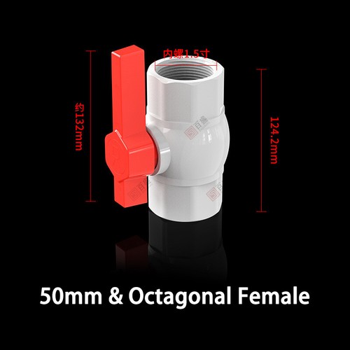 PVC Pipe Fitting 20mm-110mm Ball Valve Socket Solvent Weld / Female Thread White - Picture 32 of 33