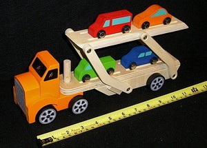 wooden car transporter