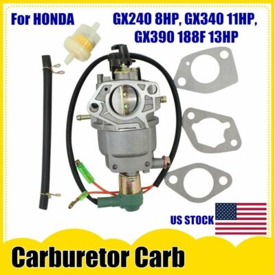 #ad Carburetor Kit For Honda GX240 8HP GX340 11HP GX390 188F 13HP Generator Parts US $15.29