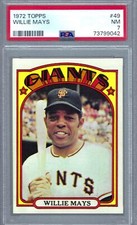 1972 Topps #049 PSA 7 Willie Mays Giants 49 Nice!