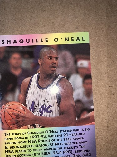Shaquille O’Neal 1993-94 Fleer NBA Jam Session Second Year Stars #7 Tall Card - Picture 8 of 10