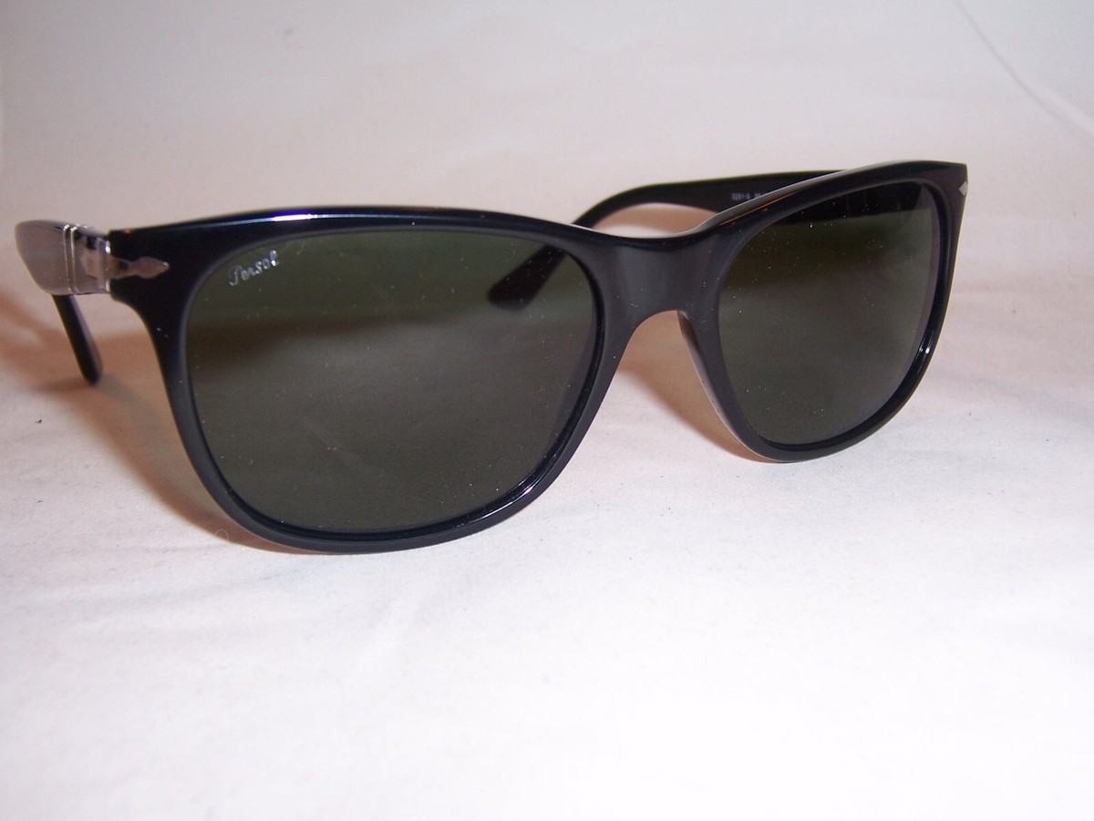 NEW Persol Sunglasses PO 3291/S 95/31 BLACK/GREEN 57mm AUTHENTIC