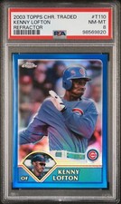 2003 TOPPS CHROME TRADED REFRACTOR #T110 KENNY LOFTON PSA 8