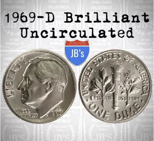 1969 D Roosevelt Dime BRILLIANT UNCIRCULATED *JB's Coins*
