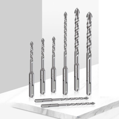 6-12mm SDS + Plus Masonry Drill Bit Set Tungsten Carbide Tip  For Stone Concrete