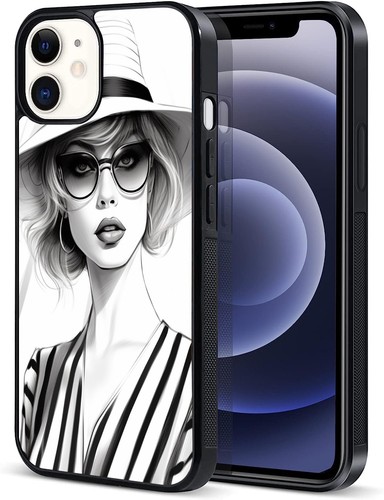 Fashion Beautiful Girl line Unique Cover For Samsung Galaxy Apple iPhone - Picture 17 of 25