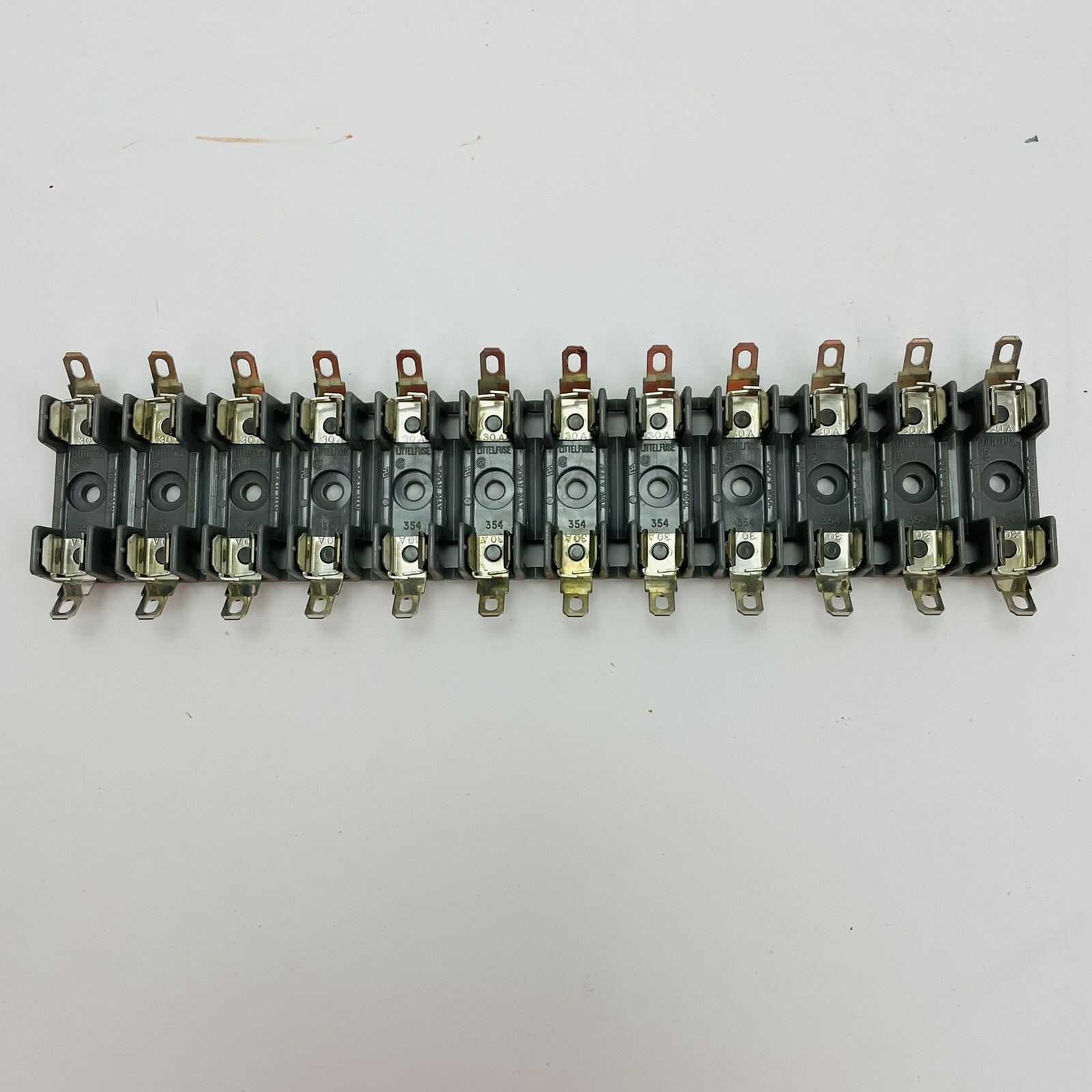 (Qty 12) Littelfuse 354 Fuse Holder OMNI-BLOK Series For 3AG Fuse Clip Block
