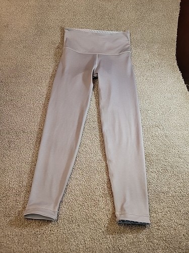 Womens WITH Peloton x Leggings Large White Geometric High Waist Reversible EUC - Picture 7 of 11