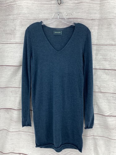 Zadig & Voltaire Butterfly Wool Cashmere Sweater Tunic Size XS Blue Green - 第 1/7 張圖片