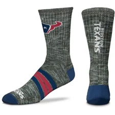 Houston Texans NFL For Bare Feet The Quad Deuce Crew Socks *Medium
