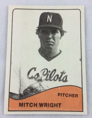 1979 Newark Co-PIlots-TCMA NY-Penn League Baseball Card-Mitch Wright