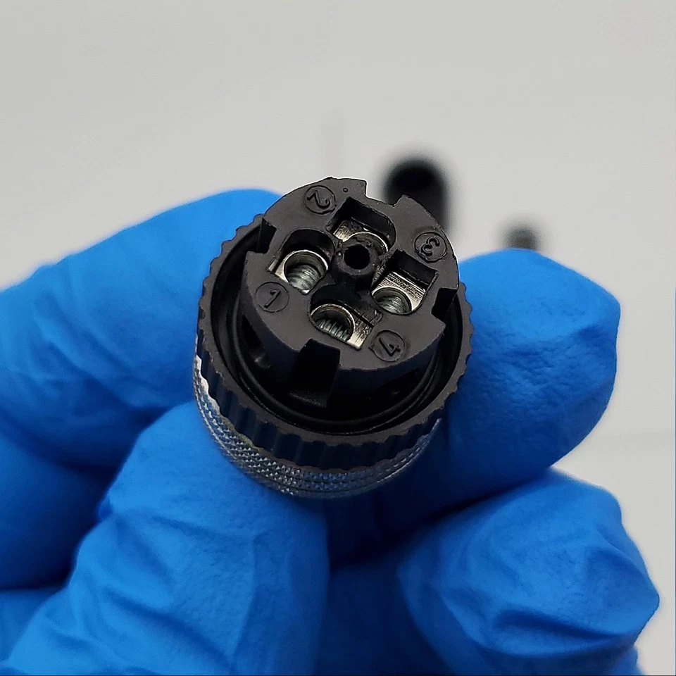 Conector microcambio Woodhead 1200710039 M12 4 pines macho recto 8A4006-32 Foto 3 de 4