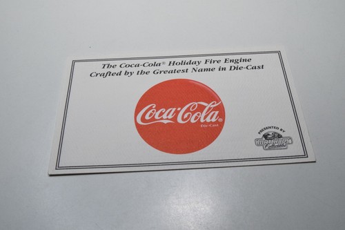 B16 1:43 MATCHBOX YESTERYEAR YYM35193 COCA-COLA HOLIDAY FIRE ENGINE MIB - Imagen 17 de 19