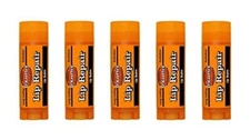O'Keeffe's Unscented Lip Repair Lip Balm for Dry Cracked Lips Stick [Pack of 5]