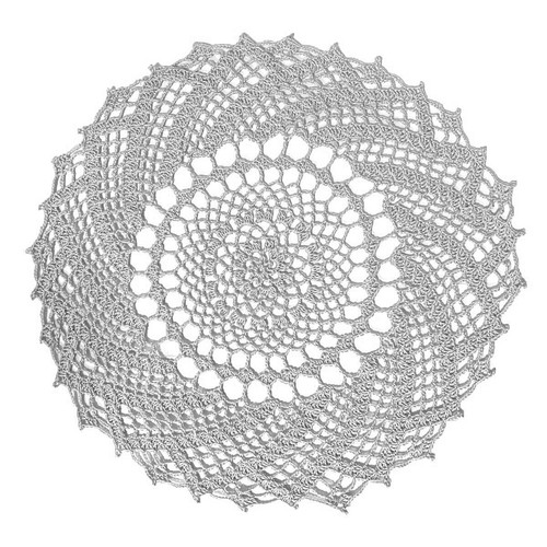 17in Pinwheel Crochet Doily Kitchen Round Lace Tablecloth Handmade Placemats 2 - Picture 11 of 34