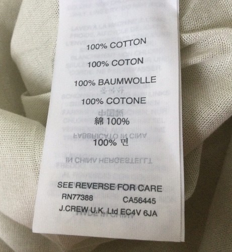Neu J.CREW Damengröße 2 goldfarben schimmerndes leichtes Blusentop Orig 88 $ - Bild 5 von 6