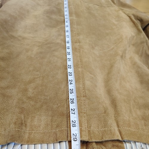 Vintage Wilsons Leder-, Wildlederjacke, Herren Large, Farbe camel hellbraun, gestreiftes Futter - Bild 13 von 13