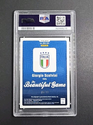 2023-24 Donruss FIFA Giorgio Scalvini El Hermoso Juego AZUL Italia/99 PSA 8 - Imagen 2 de 2