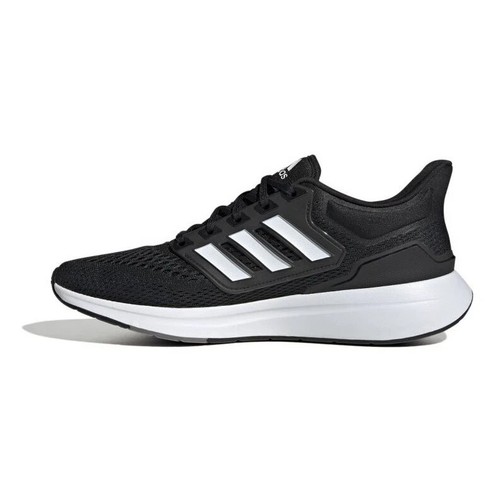 adidas EQ21 Run Black White Men Unisex Running Sports Shoes Sneakers GY2190 - Picture 3 of 5