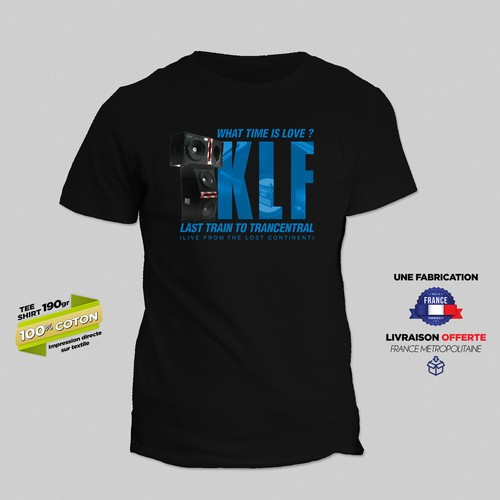 T-Shirt Tribute KLF Last Train To Trancentral BLUE - Picture 9 of 15