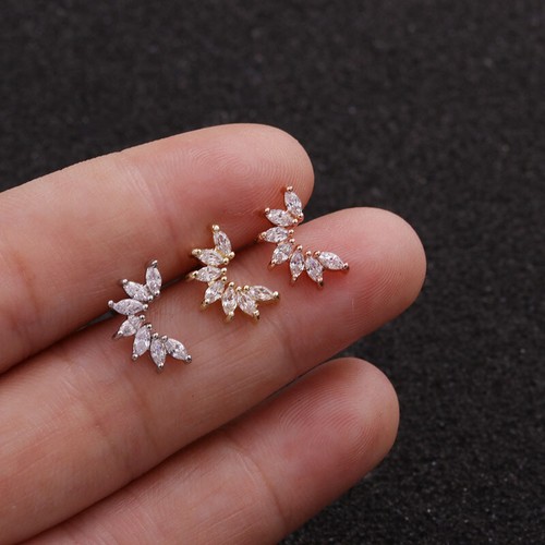 Zircon Stone Cartilage Earring Conch Tragus Helix Cartilage Piercing Ear Stud - Picture 9 of 35