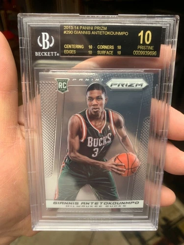 ~BLACK LABEL BGS 10 10 10 10 PRISTINE GIANNIS ANTETOKOUNMPO 2013 RC PANINI PRIZM