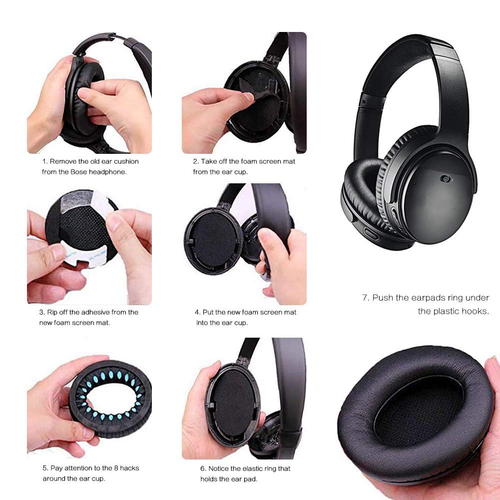 Almohadillas de repuesto para auriculares Bose Almohadillas de cuero de proteína - Imagen 10 de 10
