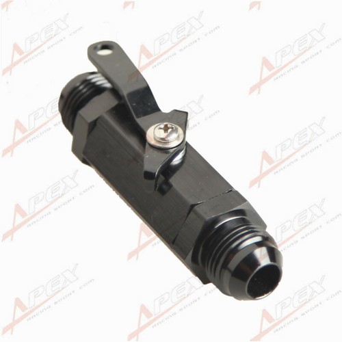 US SHIPPING -8AN AN8 8AN AN-8 Shut Off Valve Fitting Aluminum Black - Picture 3 of 5