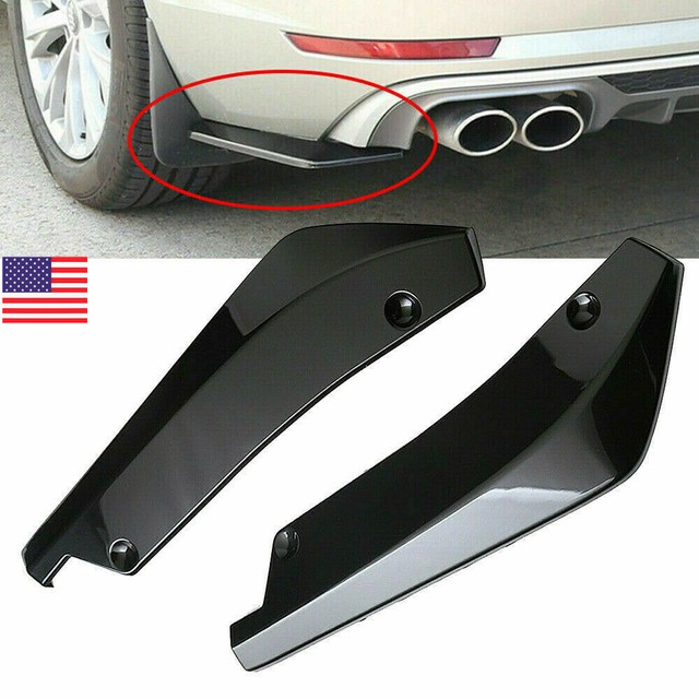 2Pcs Universal Rear Bumper Lip Splitters Diffuser Winglets For Auto Car