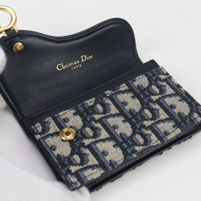 DIOR 名刺入れ S5611 CTZQ M928【ランク:A】 Dior S5611 CTZQ M928 Card Case Saddle Bloom Card Holder Dior