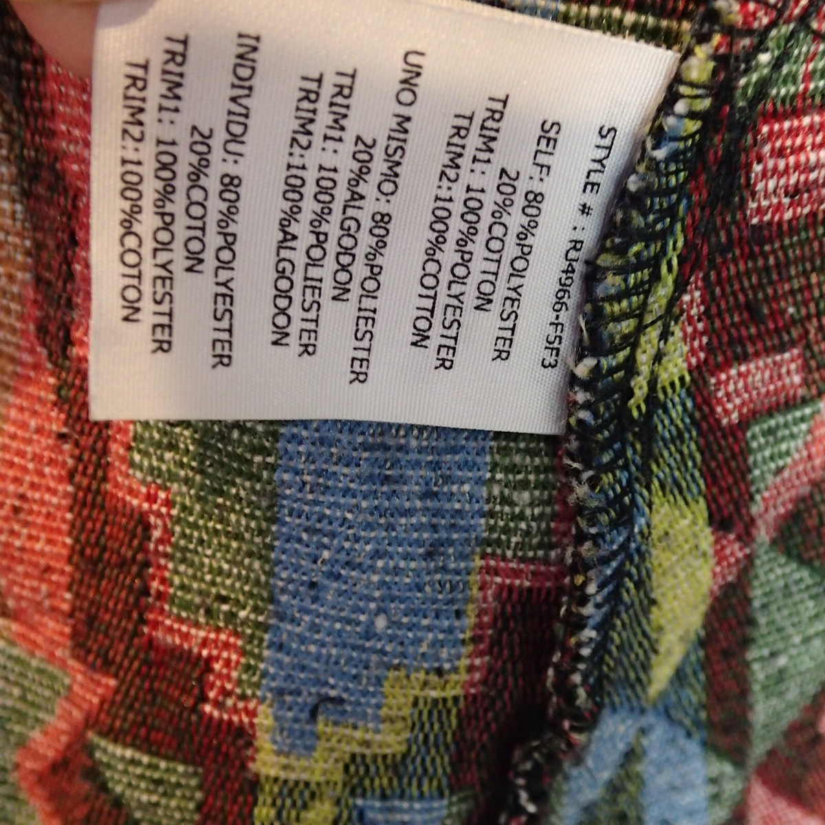 Ryu Jacket tapestry Sz Medium Open Southwestern Fringe Multicolor