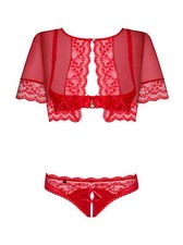 Lovica Red-Hot Set Three Pieces: Half Bra, Bo...