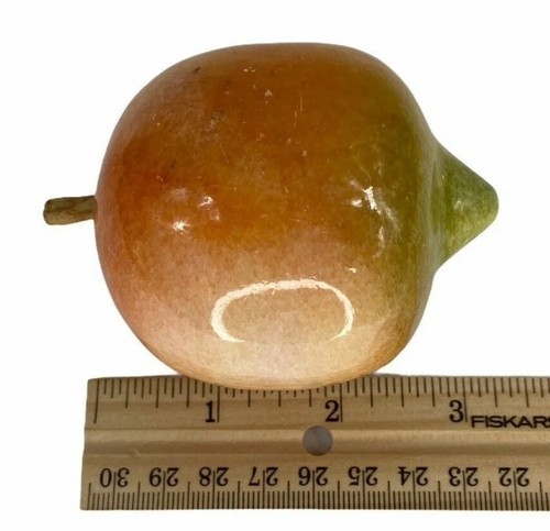 Lot of 4 VIntage Alabaster Marble Fruit Apricot, Pineapple, Mango, Passionfruit - Picture 6 of 19