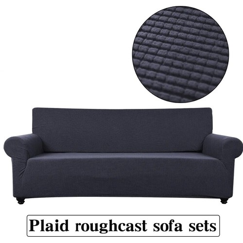 1/2/3/4 Seater Slipcover Solid Color Sofa Covers Stretch Couch Protector UK NEW - Picture 8 of 22
