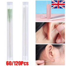 60/120 Earrings Hole Cleaner Disinfection Ear Wires Hole Cleaning Line Piercing